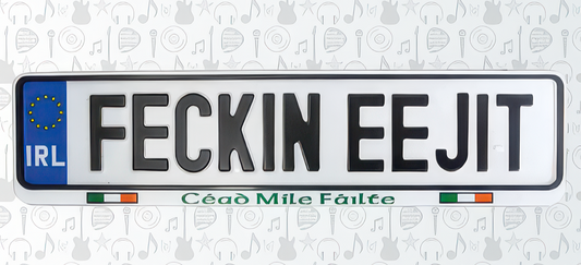 Feckin Eejit Car Reg Plate