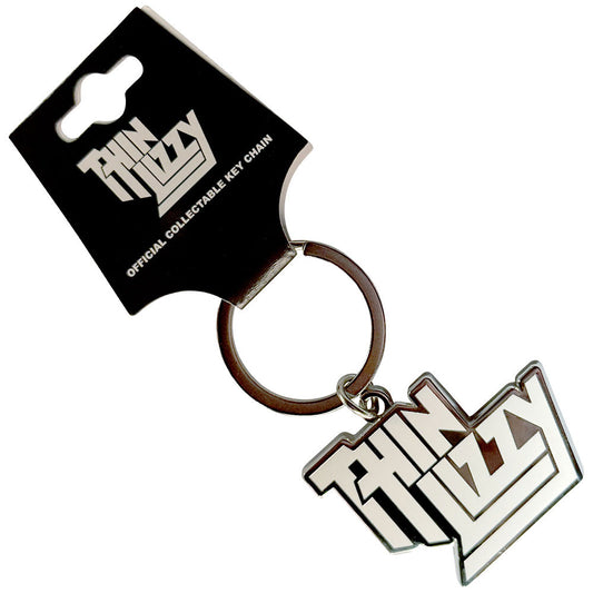 Thin Lizzy Logo Keyring White
