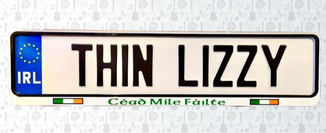 Thin Lizzy Car Reg Plate