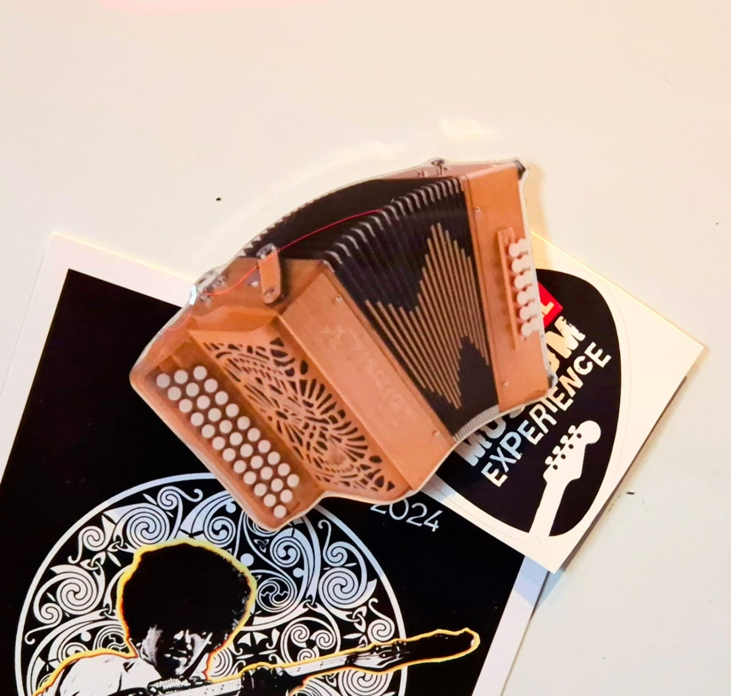 Brown Accordion Magnet