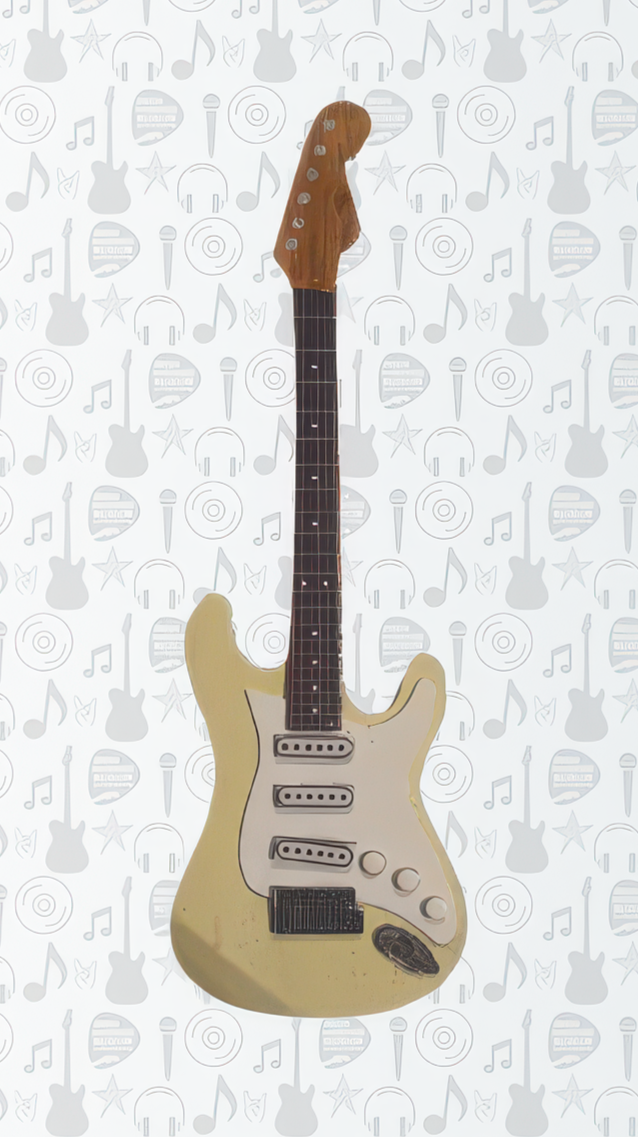 Cream Stratocaster Guitar Magnet