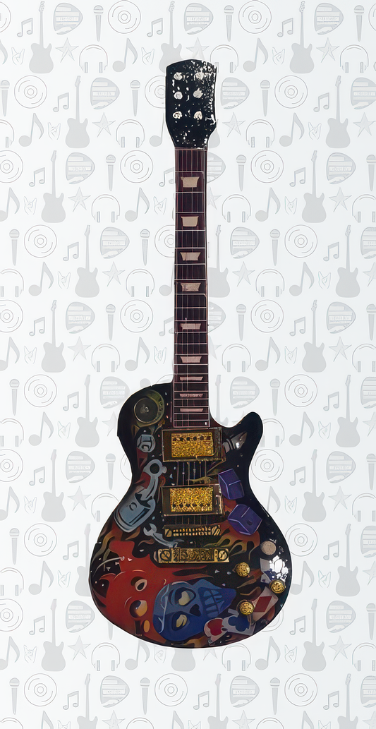 Psychedelic Les Paul Guitar Magnet