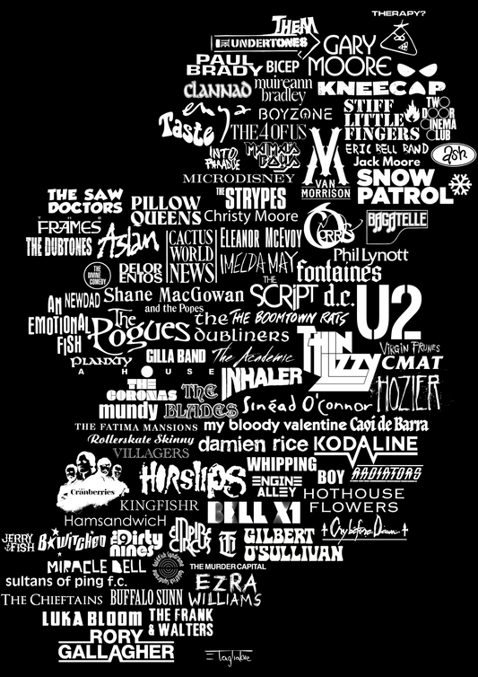 Music map poster A4