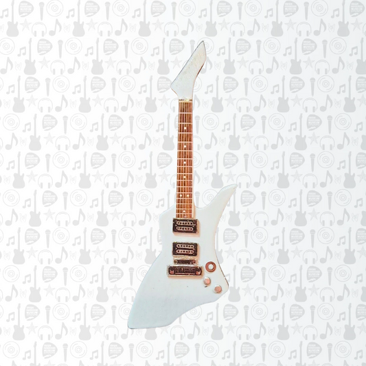 White Explorer Guitar Magnet