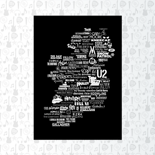 Music map poster A4