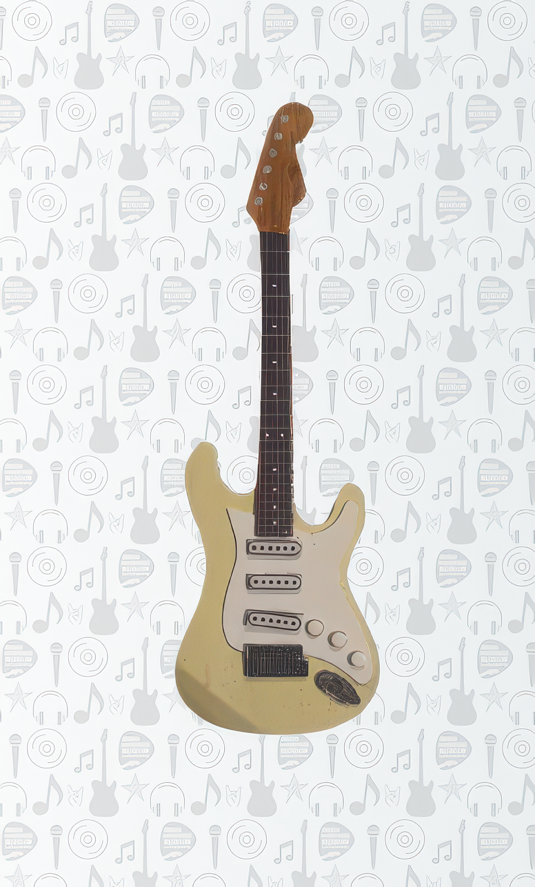 Cream Stratocaster Guitar Magnet